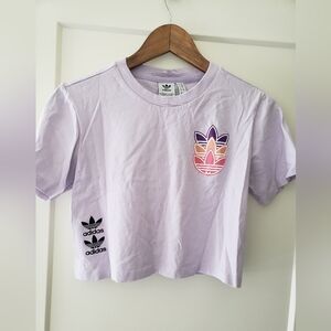 Adidas cotton crop t-shirt, S
